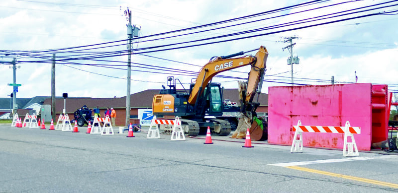 Sewer line collapse in Lisbon blocks travelers from west side of Saltwell Road
